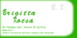 brigitta kocsa business card